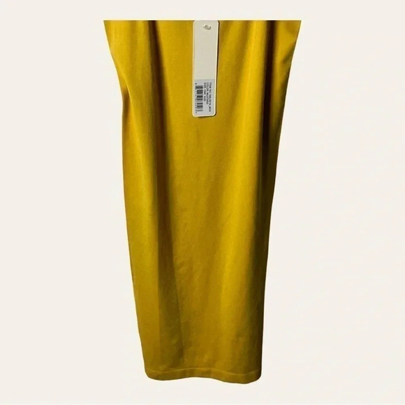 1711. YELETE SLIP DRESS MUSTARD IN COLOR ONE SIZE SPAGHETTI STRAPS SOFT - Picture 6 of 12